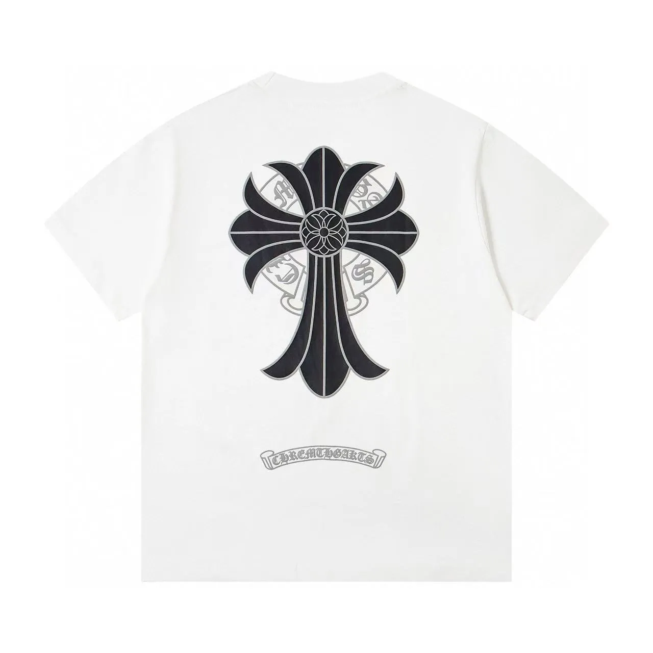 🅿️170 ChromeHearts/Chrome Hearts 24ss round neck T-shirt Original fabric Official same style Short-sleeved T-shirt Customized 260g same vat dyed fabric Very comfortable to the touch Latest brick cabinet synchronization for spring and summer Fashionable and individual Super versatile and good-looking Very suitable for both men and women A must-have item Hang tag Collar label Washed wheat Complete with three standards Color: Black White Size: XS-L